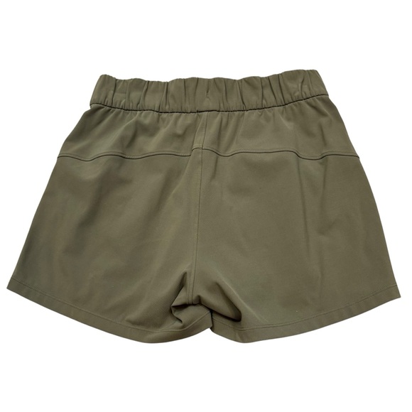 Ladies Lululemon On The Fly Army Green Shorts Size 4‎ - Picture 5 of 10